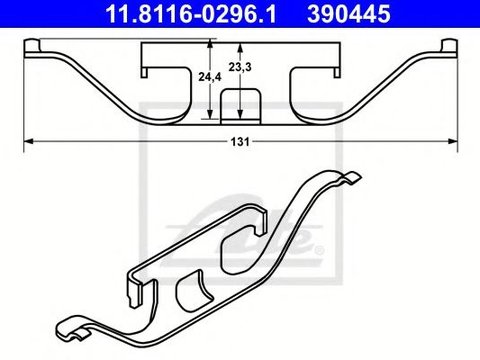 Arc, etrier frana BMW Seria 7 (F01, F02, F03, F04) (2008 - 2015) ATE 11.8116-0296.1 piesa NOUA