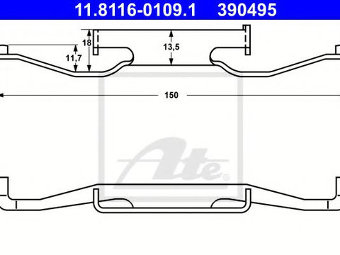 Arc, etrier frana BMW Z3 (E36) (1995 - 2003) ATE 11.8116-0109.1