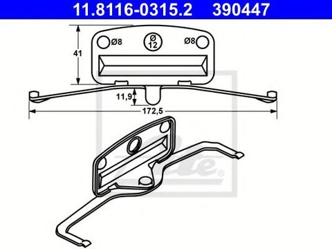 Arc, etrier frana BMW Z4 (E89) (2009 - 2016) ATE 11.8116-0315.2