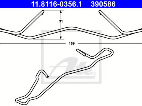 Arc, etrier frana FORD C-MAX II (DXA/CB7, DXA/CEU) (2010 - 2020) ATE 11.8116-0356.1