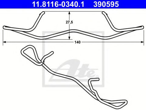 Arc, etrier frana FORD FOCUS II (DA_) (2004 - 2012) ATE 11.8116-0340.1