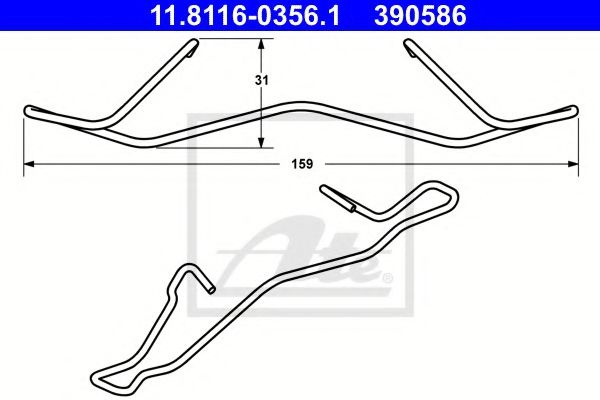 Arc, etrier frana FORD FOCUS III Turnier (2010 - 2016) ATE 11.8116-0356.1 piesa NOUA