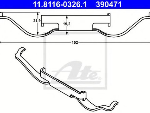 Arc, etrier frana FORD GALAXY (WGR) (1995 - 2006) ATE 11.8116-0326.1