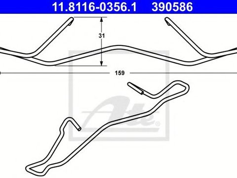 Arc, etrier frana FORD GRAND C-MAX Van (2010 - 2016) ATE 11.8116-0356.1 piesa NOUA