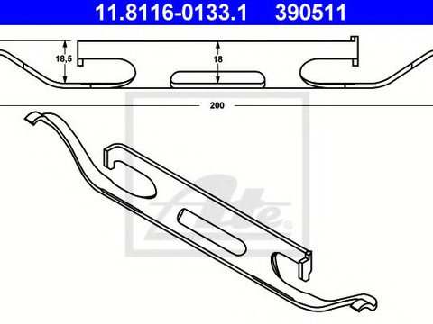 Arc, etrier frana MERCEDES-BENZ CLK (C208) (1997 - 2002) ATE 11.8116-0133.1