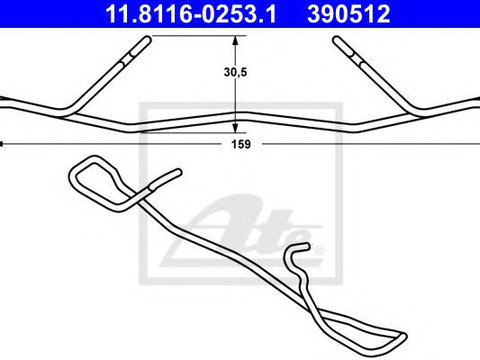 Arc, etrier frana MERCEDES-BENZ E-CLASS Break (S210) (1996 - 2003) ATE 11.8116-0253.1