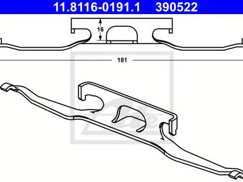 Arc, etrier frana MERCEDES-BENZ SPRINTER 2-t bus (901, 902) (1995 - 2006) ATE 11.8116-0191.1