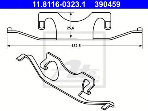 Arc, etrier frana MERCEDES M-CLASS (W164) (2005 - 2011) ATE 11.8116-0323.1 piesa NOUA