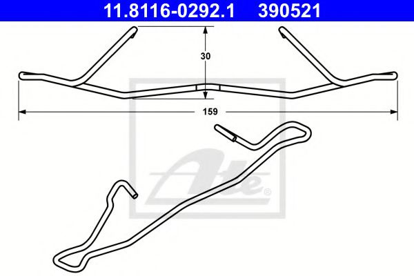 Arc, etrier frana OPEL ASTRA H Van (L70) (2004 - 2016) ATE 11.8116-0292.1