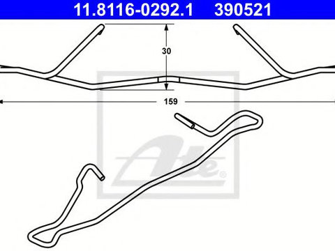 Arc, etrier frana SAAB 9-5 Combi (YS3E) (1998 - 2009) ATE 11.8116-0292.1 piesa NOUA