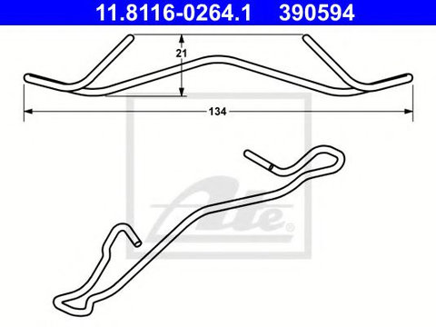 Arc, etrier frana TOYOTA YARIS (P9) (2005 - 2013) ATE 11.8116-0264.1 piesa NOUA