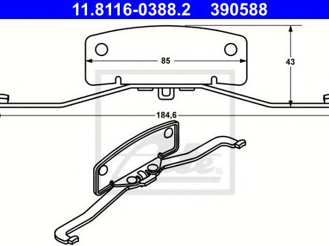 Arc, etrier frana VOLVO S60 II (2010 - 2016) ATE 11.8116-0388.2