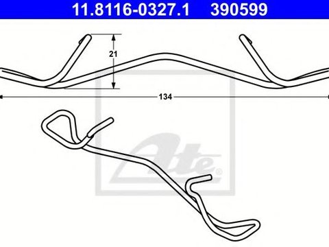 Arc, etrier frana VOLVO XC90 I (2002 - 2016) ATE 11.8116-0327.1 piesa NOUA