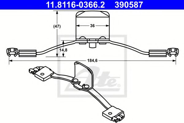 Arc, etrier frana VOLVO XC90 I (2002 - 2016) ATE 1