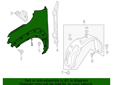 Aripa fata HYUNDAI KONA 17- COD 66311-J9000 66321-J9000