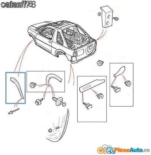 Aripa fata plastic LAND ROVER FREELANDER stanga sau dr