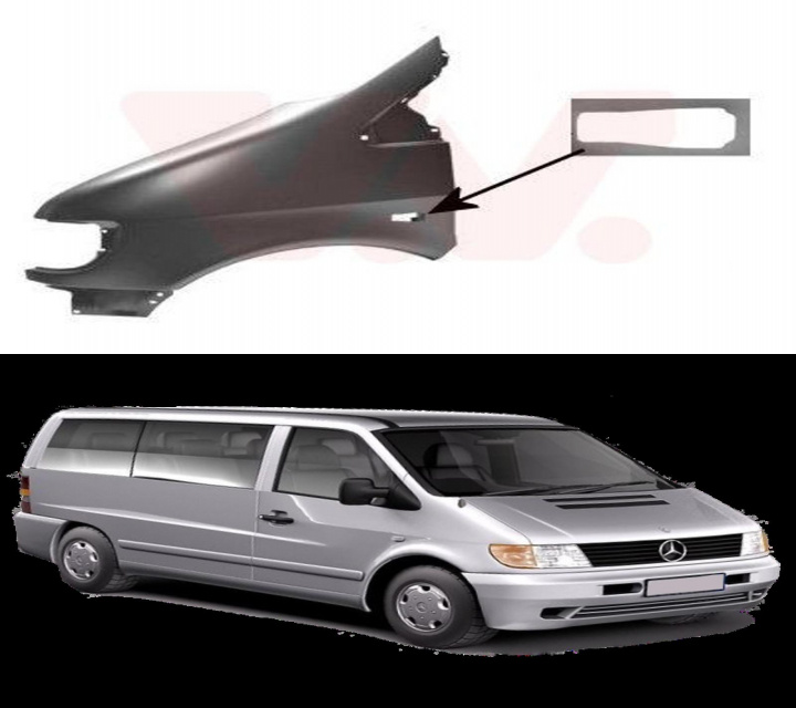 ARIPA FATA Stanga Aftermarket NOU Mercedes-Benz V-Class W638 1996 1997 1998 1999 2000 2001 2002 2003 3078657 30-067-842