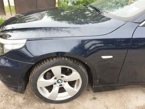 Aripa Fata Stanga BMW Seria 5 E60 E61 2003 - 2010 Culoare Monaco Blau Metallic [1652]