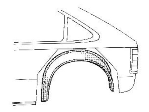 Aripa interior OPEL MONZA E (39_, 49_), OPEL KADETT E Cabriolet (43B_), OPEL KADETT E combi (35_, 36_, 45_, 46_) - VAN WEZEL 3730345