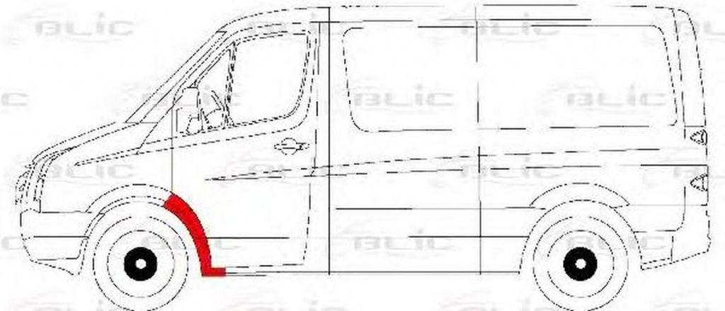 Aripa MERCEDES-BENZ SPRINTER 5-t platou sasiu 906 BLIC 6504033548331P