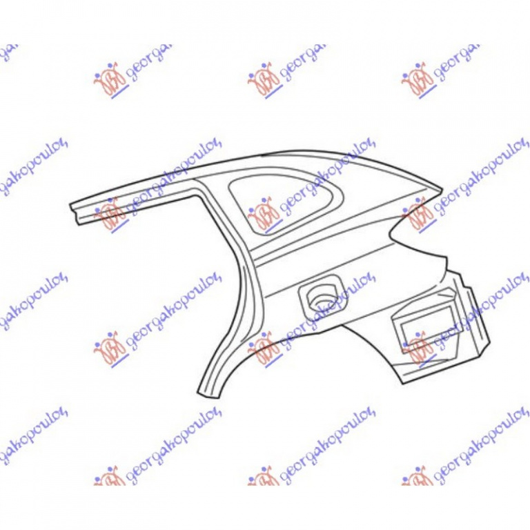 ARIPA SPATE KIA RIO 2000->2005 Aripa spate stan