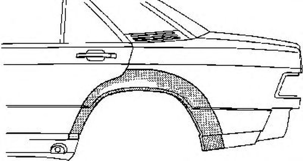 Aripa spate MERCEDES-BENZ 190 W201 VAN WEZEL 3020148