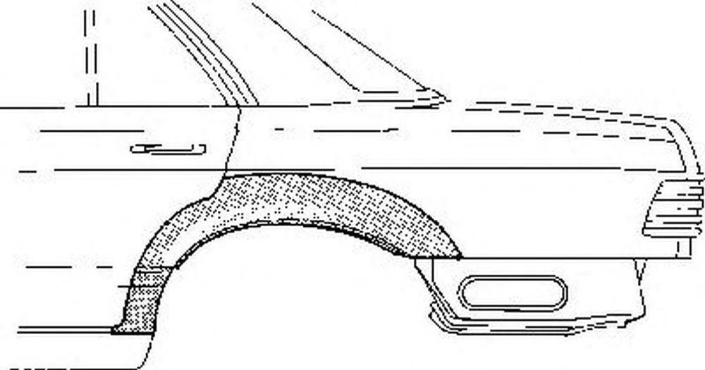 Aripa spate MERCEDES-BENZ E-CLASS W124 VAN WEZEL 3024147