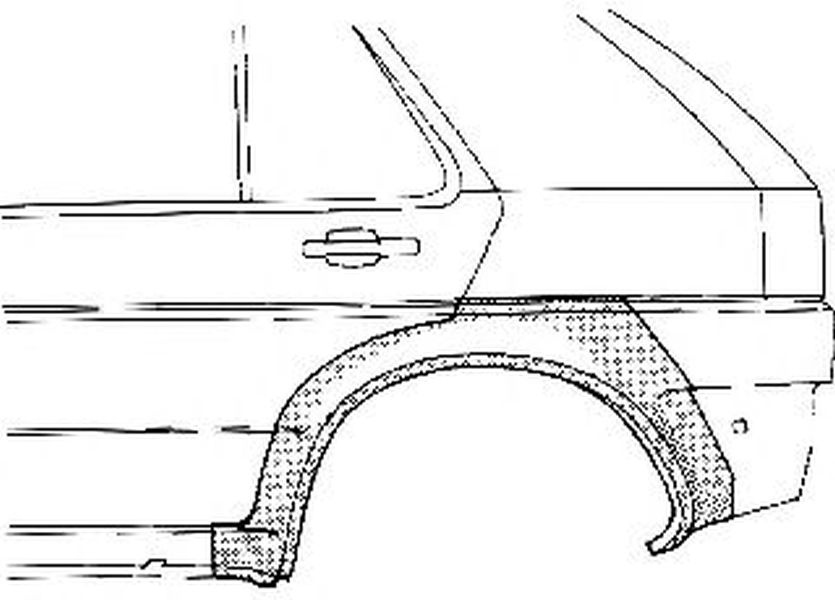Aripa spate OPEL ASTRA G hatchback F48 F08 VAN WEZEL 3743148