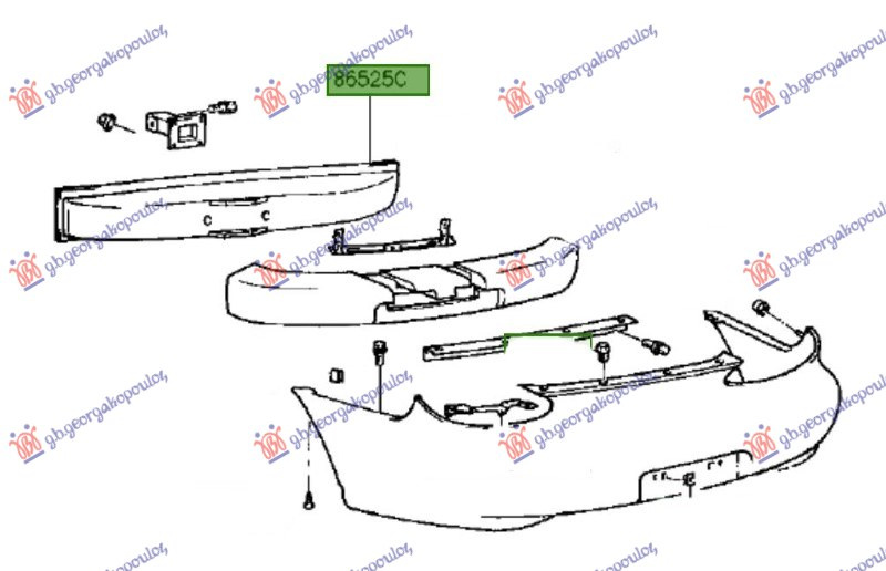 ARMATURA BARA SPATE - HYUNDAI COUPE 97-99 HYUNDAI COUPE 97-99 080003850 080003850 8663127000