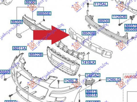 Armatura Bara Spate - Renault Scenic/Grand Scenic 2012 , 850420002r