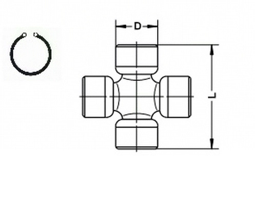 Articulatie, cardan SPIDAN U074 pentru JEEP CHEROKEE (KK) 2008 2009 2010 2011 2012 2013