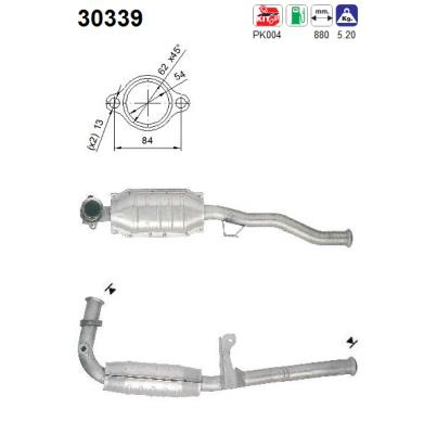 AS Catalizator 30339 pentru RENAULT MEGANE Scenic (JA0/1_) E7J 764 1390cc 75cp 55kW 1996 1997 1998 1999