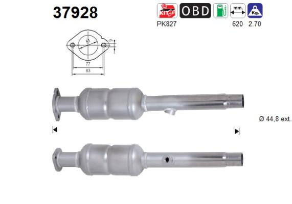 AS Catalizator 37928 pentru masina VW GOLF V (1K1) BCA 1390cc 75cp 55kW 2003 2004 2005 2006 2007 2008