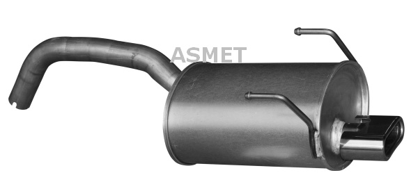 ASMET Toba esapament finala 16.091 pentru masina FIAT PANDA (169_) 169 A1.000; 169 A5.000 1248cc 75cp 55kW 2003 2004 2005 2006 2007 2008 2009 2010 2011 2012 2013