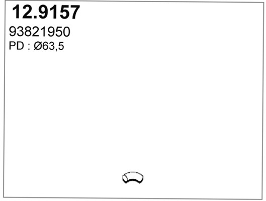 ASSO Racord evacuare montare spate 12.9157 model IVECO DAILY V platou / sasiu 2011 2012 2013 2014