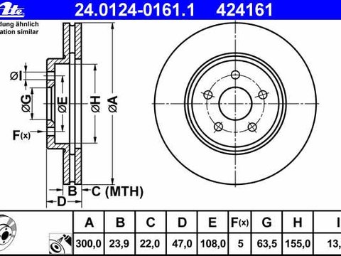 Ate set 2 discuri frana fata pt ford mondeo 3