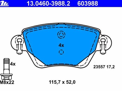 Ate set 4placute frana spate pt ford mondeo 3