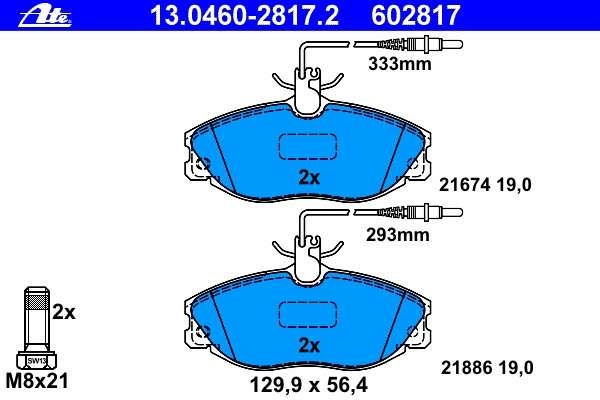 Ate set placute fata pt citroen xsara,peugeot 306,406