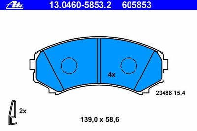 Ate set placute frana fata pt mitsubishi grandis,p