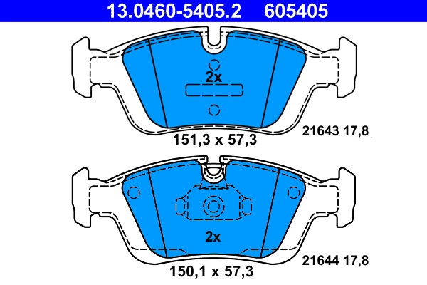 ATE set placute frana,frana disc 13.0460-5405.2 mo