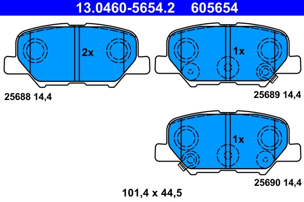 ATE set placute frana,frana disc 13.0460-5654.2 la PEUGEOT 4008 2012 2013 2014 2015 2016 2017 2018