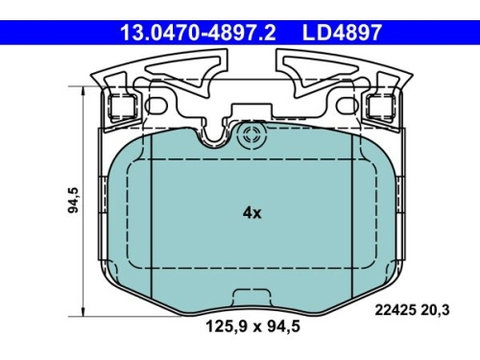 ATE set placute frana,frana disc ATE Ceramic