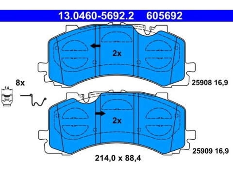 ATE set placute frana,frana disc