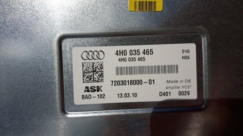 Audi A6 A7 S6 S7 A8 RS6 B&O Bang Olufsen