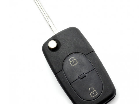 Audi - Carcasa cheie tip briceag, cu 2 butoane, - baterie 1616 - CARGUARD