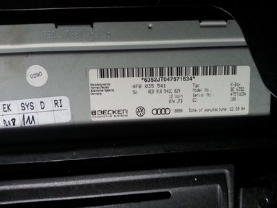 Audi MMI 2G Navigatie Radio K-BOX A8 A6 4F A4 Q7 4