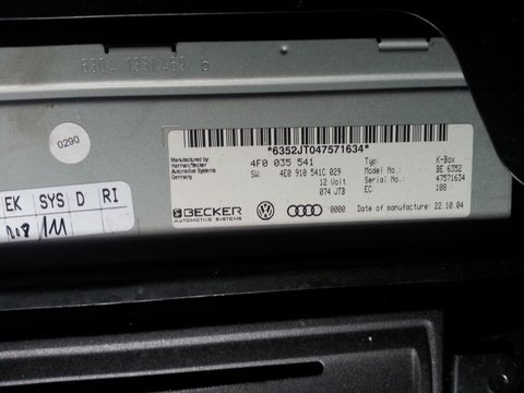 Audi MMI 2G Navigatie Radio K-BOX A8 A6 4F A4 Q7 4F0035541 4E0910541C
