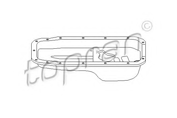 Baie de ulei # Opel Vectra 1.6 a [86; 87] i benzina 75cp/55kw C 16 NZ; C 16 NZ2; E 16 NZ 1988 1989 1990 1991 1992 1993 1994 1995 # 205 598 # TOPRAN