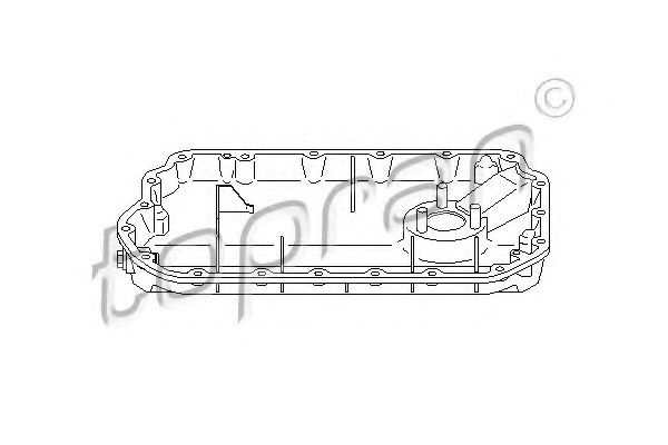 Baie ulei AUDI A4 (8E2, B6) (2000 - 2004) TOPRAN 1