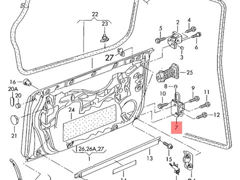 Balama usa spate Audi A6 4F C6 3.0 TDI BMK OEM 8E0831411E